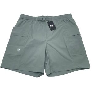 Under Armour Mens UA Expanse Woven Shorts XL‎ Silica Green Loose Fit Cargo